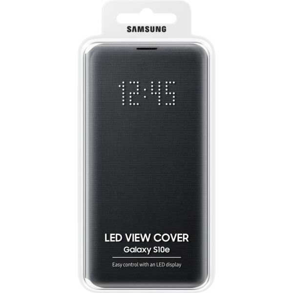 Galaxy S10e ile Uyumlu LED View Cover Kılıf Siyah EF-NG970PBEGWW