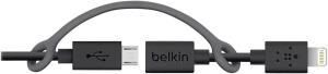 Belkin F8J080bt03-BLK Micro USB Kablo Lightning Dönüştürücülü