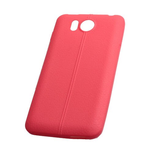 Venüs V3 5580 5.5 ile Uyumlu Slim Silikon Deri Desenli Kılıf Kırmızı