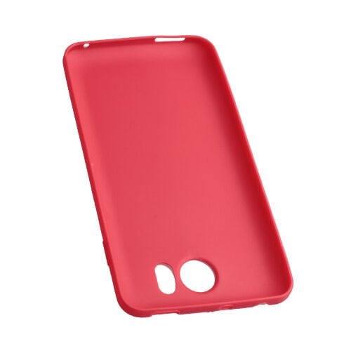 Venüs V3 5580 5.5 ile Uyumlu Slim Silikon Deri Desenli Kılıf Kırmızı