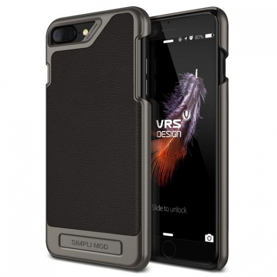 VRS Design iPhone 8 Plus / 7 Plus ile Uyumlu Simpli Mod Kılıf Black