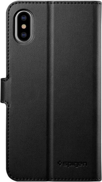 Spigen iPhone XS/X ile Uyumlu Kılıf Wallet S Cüzdan Black