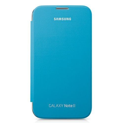 Galaxy Note 2 N7100 ile Uyumlu Flip Cover Kılıf Mavi EFC-1J9FBEGSTD