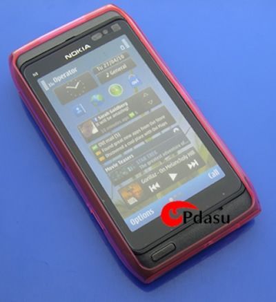 N8 ile Uyumlu Şeffaf Silikon Kılıf Pembe Renk