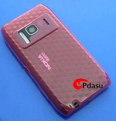 N8 ile Uyumlu Şeffaf Silikon Kılıf Pembe Renk