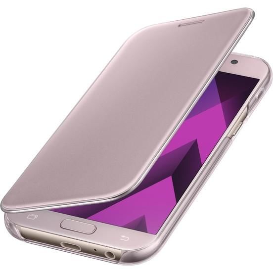 Galaxy A5(2017) ile Uyumlu Clear View Cover Kılıf Pembe EF-ZA520CPEGWW
