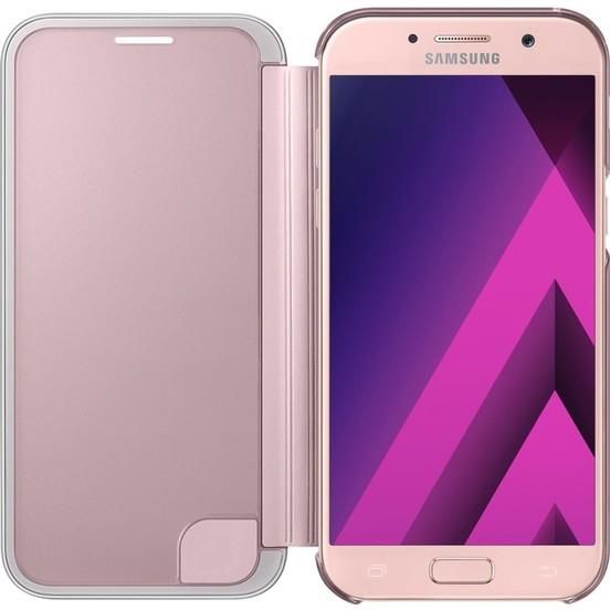 Galaxy A5(2017) ile Uyumlu Clear View Cover Kılıf Pembe EF-ZA520CPEGWW