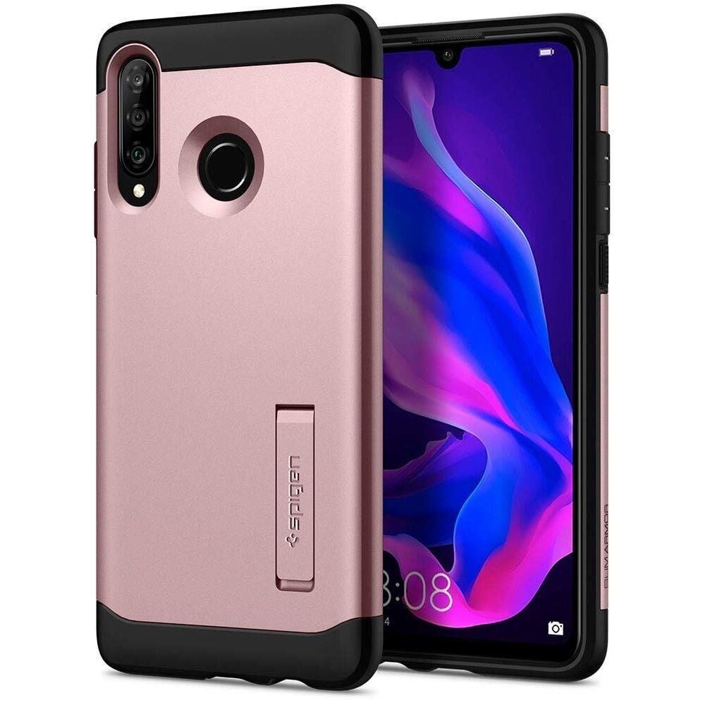 Spigen P30 Lite / Nova 4e ile Uyumlu Kılıf Slim Armor Rose Gold