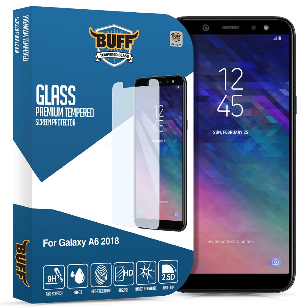 Buff Glass Galaxy A6 2018 ile Uyumlu Ekran Koruyucu Cam