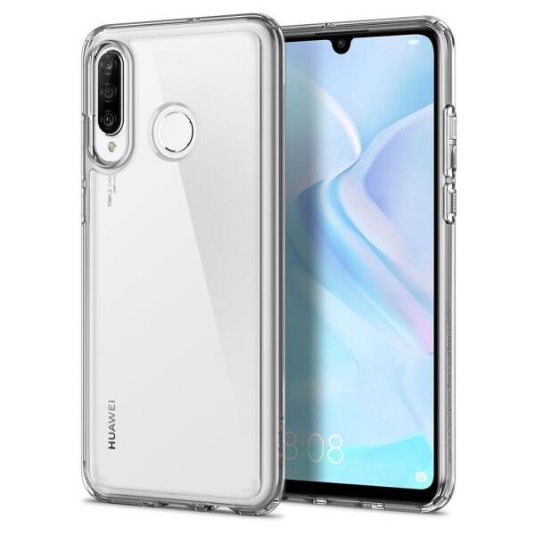 Spigen P30 Lite / Nova 4e ile Uyumlu Kılıf Ultra Hybrid Crystal Clear