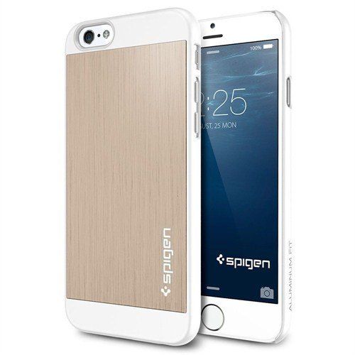 Spigen iPhone 6/6s ile Uyumlu Kılıf Aluminum Fit Champagne Gold