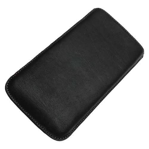 iPhone 6 Plus ile Uyumlu Çekmeli Deri Kılıf Siyah