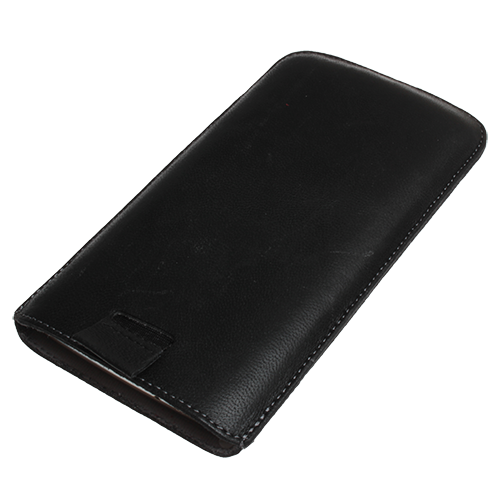 iPhone 6 Plus ile Uyumlu Çekmeli Deri Kılıf Siyah