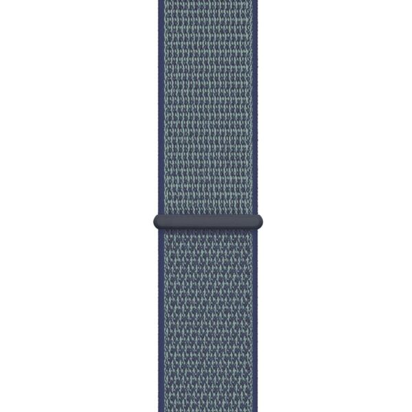 Apple Watch ile Uyumlu 42-44mm Kumaş Kayış Yeşil/Lacivert