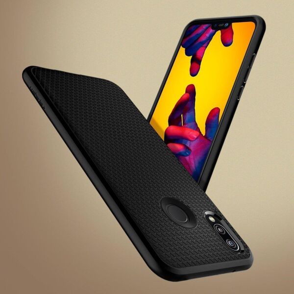 Spigen P20 Lite / Nova 3e ile Uyumlu Kılıf Liquid Air Black