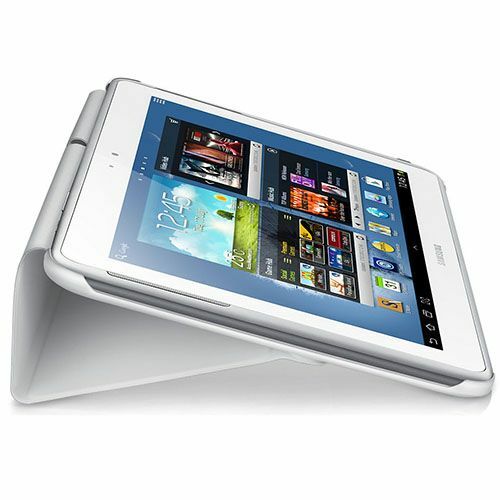 Galaxy Note 10.1 N8005 ile Uyumlu Bookcover Kılıf Beyaz (Out)