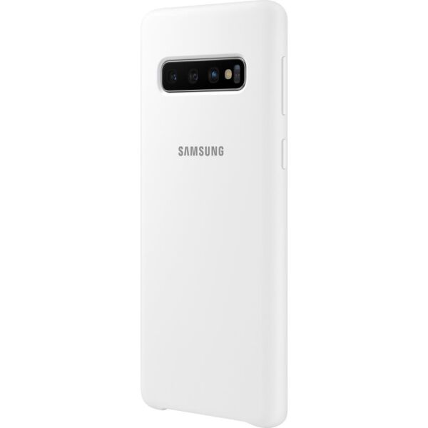 Galaxy S10 ile Uyumlu Kılıf Silicone Cover Beyaz EF-PG973TWEGWW