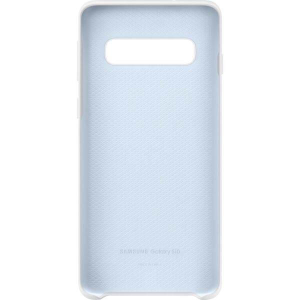 Galaxy S10 ile Uyumlu Kılıf Silicone Cover Beyaz EF-PG973TWEGWW