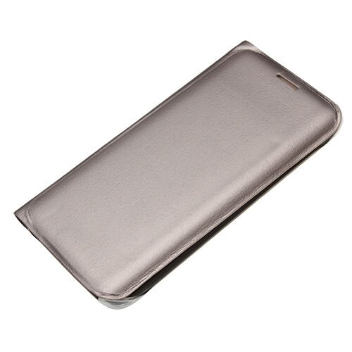 Galaxy S6 Edge ile Uyumlu Flip Wallet (Suni Deri) Altın