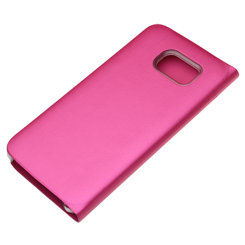 Galaxy S6 Edge ile Uyumlu Flip Wallet (Suni Deri) Pembe
