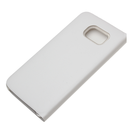 Galaxy S6 Edge ile Uyumlu Flip Wallet (Suni Deri) Beyaz