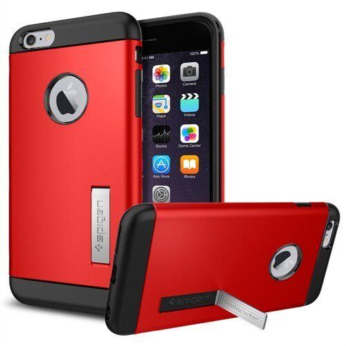 Spigen iPhone 6s Plus/6 Plus ile Uyumlu Kılıf Slim Armor  Electric Red