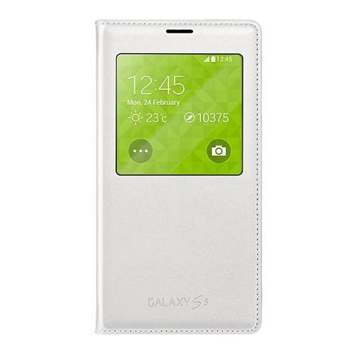 Galaxy S5 G900 ile Uyumlu S View Cover Kılıf EF-CG900BHEGWW Beyaz