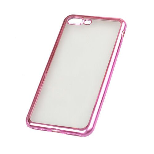 iPhone 7 Plus/8 Plus ile Uyumlu Kılıf Çerçeveli Silikon Pembe