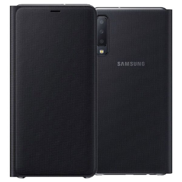 Galaxy A7 2018 ile Uyumlu Wallet Cover Kılıf Siyah EF-WA7500PBEGWW