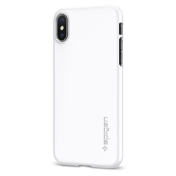 Spigen iPhone X ile Uyumlu Kılıf Thin Fit Ultra İnce White