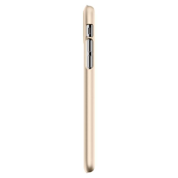 Spigen iPhone X ile Uyumlu Kılıf Thin Fit Ultra İnce Champagne Gold
