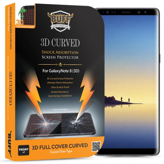 Buﬀ Galaxy Note 8 ile Uyumlu 3D ile Uyumlu Ekran Koruyucu