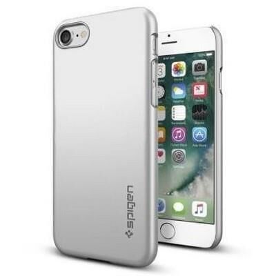 Spigen iPhone 7 ile Uyumlu Kılıf Thin Fit Ultra İnce Satin Silver