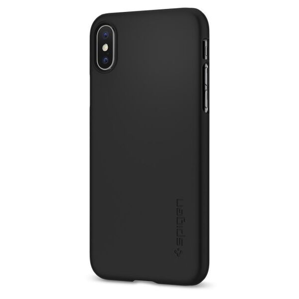 Spigen iPhone X ile Uyumlu Kılıf Thin Fit Ultra İnce Black