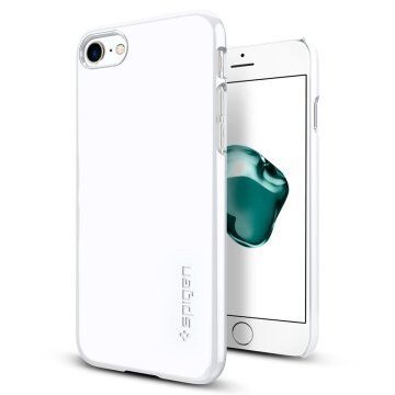 Spigen iPhone 7 ile Uyumlu Kılıf Thin Fit Ultra İnce White