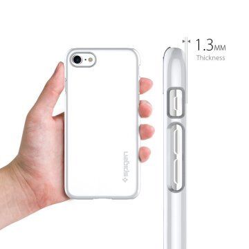 Spigen iPhone 7 ile Uyumlu Kılıf Thin Fit Ultra İnce White