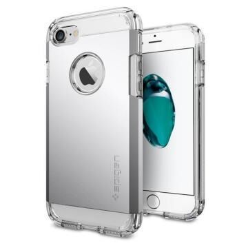 Spigen iPhone 7 ile Uyumlu Kılıf Tough Armor Satin Silver
