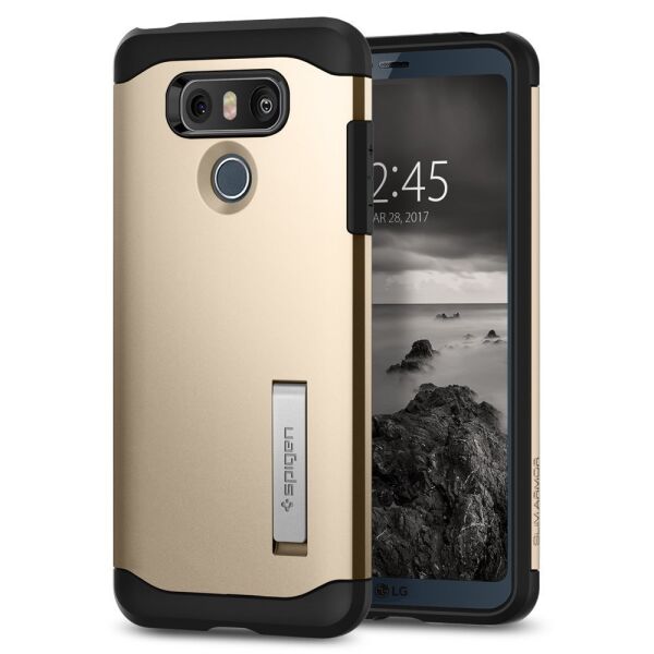 Spigen G6 ile Uyumlu Kılıf Slim Armor Champagne Gold