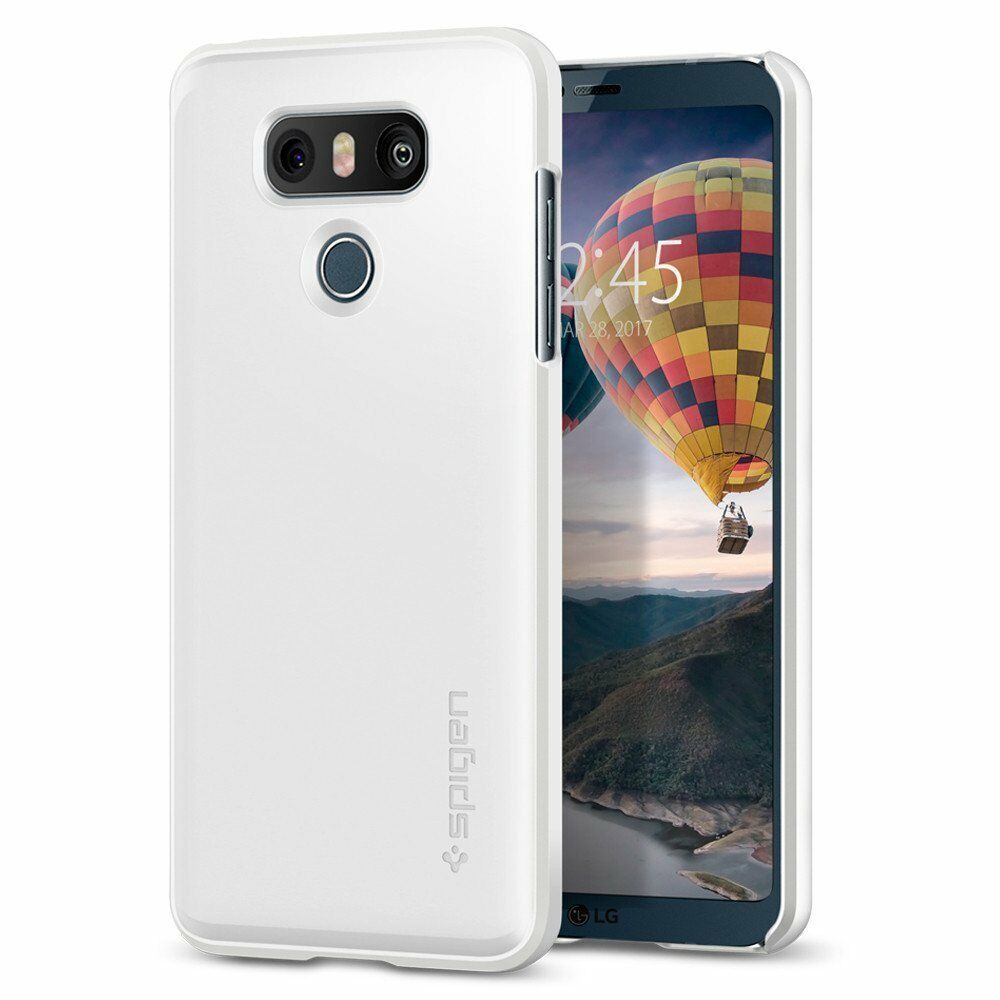Spigen G6 ile Uyumlu Kılıf Thin Fit Shimmery White