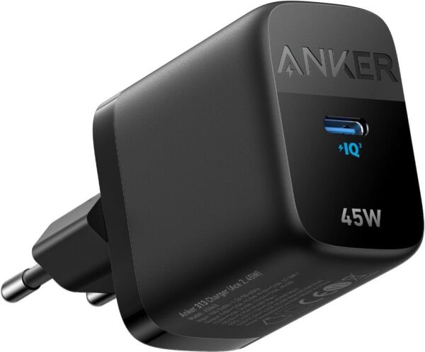 Anker 313 Şarj Cihazı 45W A2643 Siyah