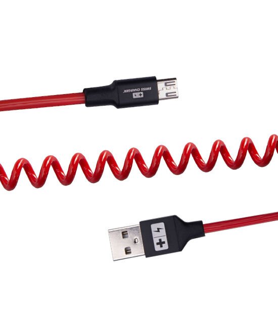 Swiss Charger Spiral Micro Usb Kablo SCC-10010 1,5m