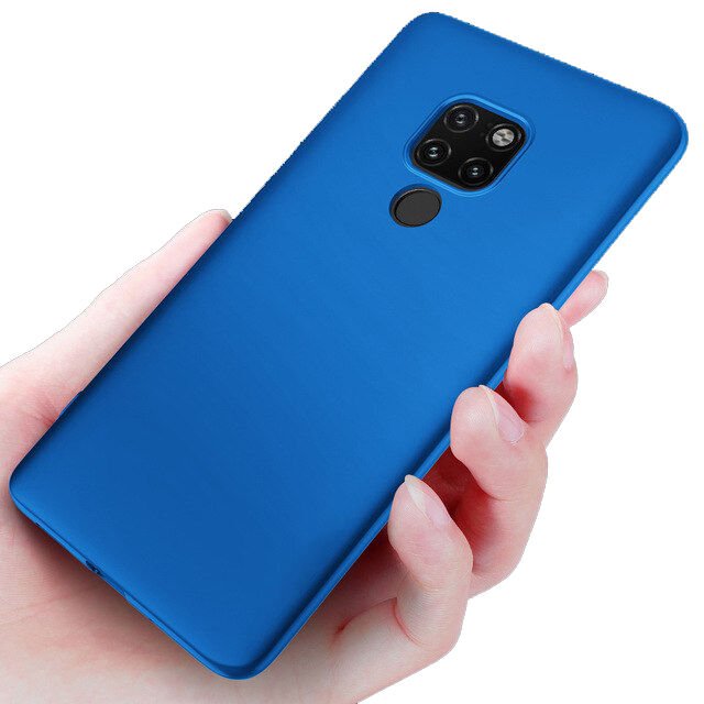 Mate 20 X ile Uyumlu Soft Silikon Kılıf Mavi