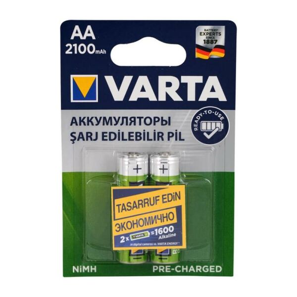 Varta Power 2100mAh AA Şarj Edilebilir Kalem Pil 2'li Paket