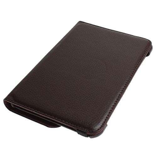 Galaxy Tab 7 Plus P6200 ile Uyumlu Deri Kılıf Kahverengi Renk