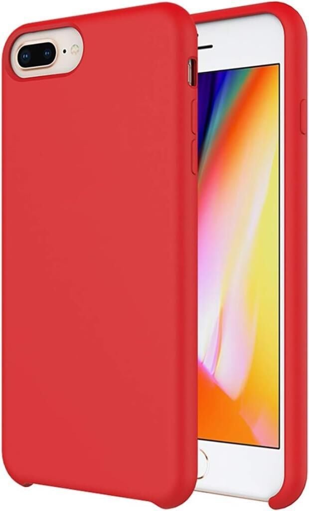 Buff iPhone 8 Plus / 7 Plus ile Uyumlu Rubber Fit Kılıf Red