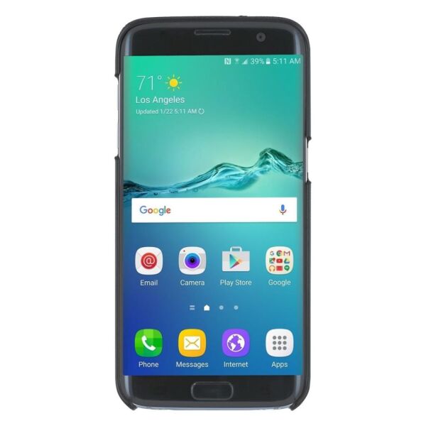 Galaxy S7 Edge ile Uyumlu Sert Kılıf Siyah (Out)