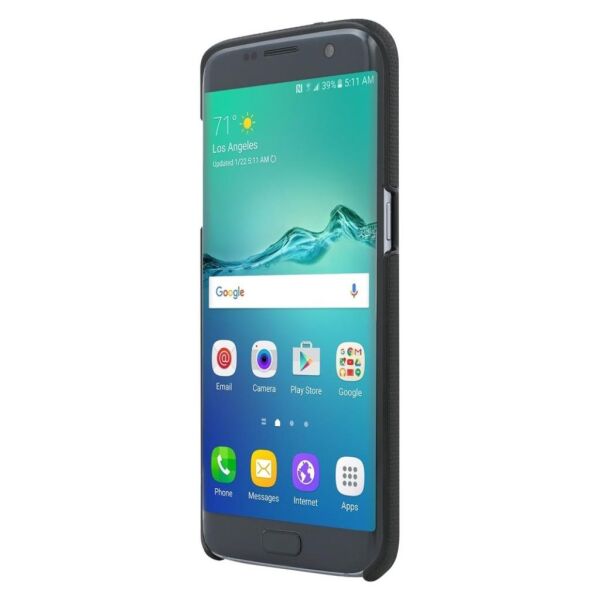 Galaxy S7 Edge ile Uyumlu Sert Kılıf Siyah (Out)