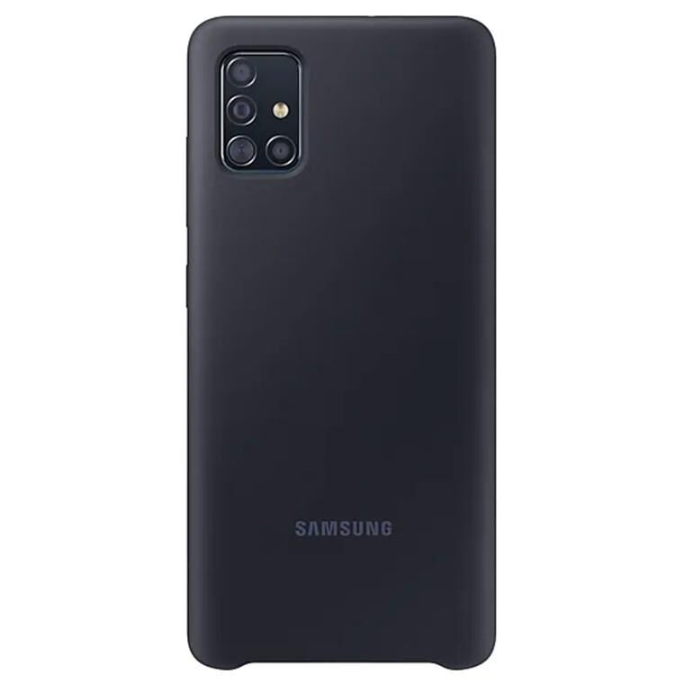 Galaxy A51 ile Uyumlu Silikon Kılıf Siyah EF-PA515TBEGWW