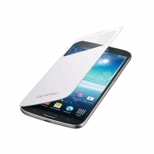 Galaxy Mega i9200 ile Uyumlu S View Cover Kılıf Beyaz EF-CI920BWEGWW