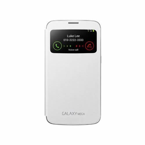 Galaxy Mega i9200 ile Uyumlu S View Cover Kılıf Beyaz EF-CI920BWEGWW